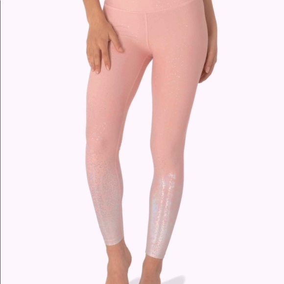 Beyond Yoga Tinted Rose Holographic speckle.size S - Picture 3 of 6